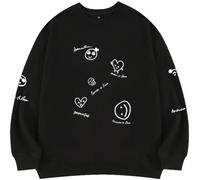 BaeKnyin Permission to Dance Sudadera de Cuello Redondo Unisex de Moda-Black-M1