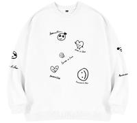 BaeKnyin Permission to Dance Sudadera de Cuello Redondo Unisex de moda-White-4XL1