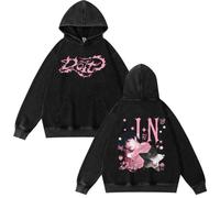 BaeKnyin SKZ KPOP DO IT Sudadera con Estampado para Mujeres de Tallas Grandes en Estilo hip-hop-Black3-L1