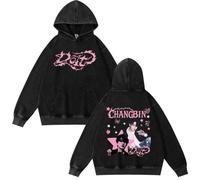 BaeKnyin SKZ KPOP DO IT Sudadera con Estampado para Mujeres de Tallas Grandes en Estilo hip-hop-Black4-L1