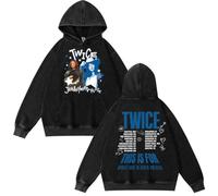 BaeKnyin Sudadera Twice Jeongyeon, Merch Gira This Is For, Sudadera Oversized Lavada Vintage-Black1-2XL1