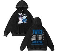 BaeKnyin Sudadera Twice Jeongyeon, Merch Gira This Is For, Sudadera Oversized Lavada Vintage-Black4-2XL1