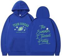 BaeKnyin Team Conrad Cousins Beach The Summer I Tunred Pretty Sudadera con Capucha de Estampado Y2K de otoño-Blue-M1