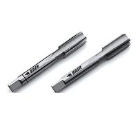 BAER HSSG - Juego de machos de roscar manuales (2 piezas, 1/4 x 19 mm, rosca de tubo, juego de machos roscados, machos de roscar de tubo, cortador de rosca, cortador de rosca, broca