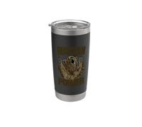 Bär Power Russland Spruch Gym Bodybuilding Russen Vaso térmico de acero inoxidable de doble pared