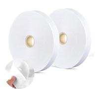 Baeroprki 2 Rollos de Tiras de Guata JellyRoll para Alfombras, 2 1/4 Pulgadas, 70 Yardas, Rollo de Guata de Mezcla de Algodón Perforado con Aguja y Formador de Tubos de Tela