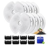 Baeroprki 8 Filtros de Fuente de Agua para Gatos para Fuente de Ultra Silenciosa de 67 Oz/2 L con Esponjas de Prefiltro para Fuente de Agua para Mascotas