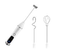 Baeroprki de Mano para Café, Mezclador de Bebidas Recargable con 3 Cabezales, Batidor Eléctrico de 3 Velocidades, Espumador de Café para Café con Leche