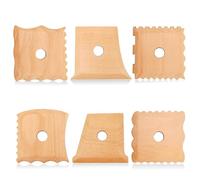 Baeroprki Herramientas de Alfarería, Cuchillo de Esqueleto de Madera, Cuchillo para Arcilla para Recortar Pies de Cerámica, Herramienta para Dar Forma A Dibujo DIY (Juego de 6)