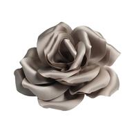 Baesics Broche de flor rosa de tela con aspecto de seda para mujer, 2 en 1, alfiler y clip para el pelo, estilo vintage, flor elegante, bohemio, accesorio para blazer, vestido, sombrero, chaqueta