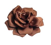 Baesics Broche de flores de rosa de tela con aspecto de seda para mujer, 2 en 1, broche y clip para el pelo, estilo vintage, flor elegante, estilo boho, accesorio para blazer, vestido, sombrero