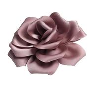 Baesics Broche de flores de tela rosa con aspecto de seda para mujer, 2 en 1, pin y clip para el pelo, estilo vintage, elegante, bohemio, accesorio para blazer, vestido, sombrero, chaqueta, boda