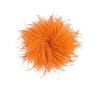 Baesics Broche de pluma naranja - Mujer Plumas de avestruz Fluffy Pin Vintage Estilo Hutaccessoire Novia Boda Fiesta Carnaval Clip para el pelo Tocado para Blazer Vestido Chaqueta - Diseño de flores