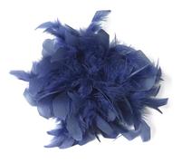Baesics Broche de pluma - Pin de pluma de avestruz esponjoso para mujer, accesorio vintage para sombrero, broche nupcial, para fiesta, vestido de fantasía, clip para el cabello, tocado para blazer