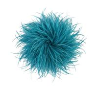 Baesics Broche de plumas de color azul petróleo, para mujer, plumas, plumas de avestruz, estilo vintage, accesorio para novia, boda, fiesta, carnaval, tocado para el pelo, para blazer, vestido