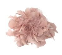 Baesics Broche de plumas para mujer, 2 en 1, hecho a mano, plumas, estilo vintage, accesorio para boda, fiesta, carnaval, tocado para el pelo, para blazer, vestido, chaqueta, diseño de flores boho, TH