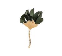 Baesics Broche para mujer, magnolia, flores, esmeralda, de acetato de celulosa a base de plantas, bisutería para blazers y vestidos, flor única y ligera, ideal para regalo