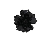 Baesics Horquillas para el pelo para mujer, peonía negra, 2 en 1, clip para el pelo y alfiler, broche de flores de acetato de celulosa, joyas de diseño 3D para vestidos y peinados, ejemplar jaspeado