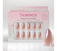 Baesics Softgel Press On Nails Almond Caramelo Glazed Flexible Reutilizable Aspecto Natural 30 Unidades Almohadillas Adhesivas Uñas perfectas para pegar sin luz UV Calidad de salón Comodidad Hogar