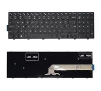 BAETI Nuevo Teclado Original for portátil for DE-LL Ins-pir-on 15 3000 5548 5542 3541 3542 5547 P39F Series US Keyboard (reemplazo de Teclado) (Color : White Lettering)