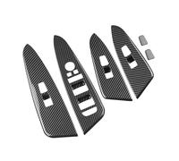 BAFAFA Cubierta Embellecedor Interior para Kia para Sportage NQ5 2022 2023 2024 LHD Panel Apoyabrazos Puerta Cubierta Interruptor Elevación Ventana Adhesivo Fibra Carbono Interior Coche