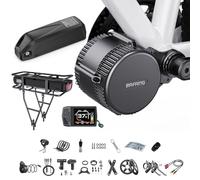 BAFANG 36V 250W 350W 500W Mid Drive Kits - BBS01B BBS02B Motor Central para Pedalier 68-73MM, Velocidad Tipo Ebike Conversion Kit para Adultos con Batería Opcional y Pantalla LCD