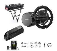 BAFANG Bicicleta Eléctrica DIY, con Kit de Mid Motor de BBS02B BBS02B BBS-HD, 36V/48V/52V 250W Equipado con Pantalla LCD y Batería