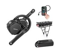 BAFANG Conversión Kit de Bicicleta Eléctrica DIY con Motor Central Incluye Opciones Paquete de Batería, BBS02B BBS-HD 250W, para BB 68-73MM/85-105MM/105-125MM con Pantalla LCD