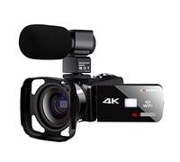 BAFEIYA Cámara de vídeo Vlogging Cámara Grabadora 18X Zoom 4K UHD videocámara Live Streaming Webcam cámaras de vídeo Profesionales for fotografía al Aire Libre IR visión Nocturna(32G SD Card)