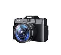 BAFEIYA Cámara de vídeo Vlogging Cámara Grabadora 2 PCS 48MP Cámara de Fotos Digital for fotografía Flip Screen Selfile Videocámara 16X Zoom 4K Streaming Video Camera(NO TF Card)