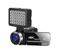 BAFEIYA Cámara de vídeo Vlogging Cámara Grabadora 2 PCS 4K Videocámara Cámara de Video Digital for Streaming Vlog Recorder 18X Estabilizador de cámara Web de lapso de Tiempo(128G SD Card,NA-U600-LT)