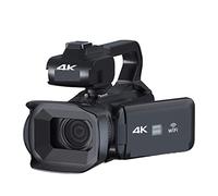 BAFEIYA Cámara de vídeo Vlogging Cámara Grabadora 64MP Vlog Videocámara 4K HD Fotografía Cámara de Video Transmisión en Vivo 18X Zoom AF Grabadora Digital Girar Pantalla táctil(128G SD Card,Standard)