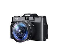 BAFEIYA Cámara de vídeo Vlogging Cámara Grabadora Cámara Digital 16X 48MP Face Detect 4K Selfile Videocámara for fotografía Gran Angular Vlog Cámara de Video Auto Focus Webcam(64G TF Card,with Lens)