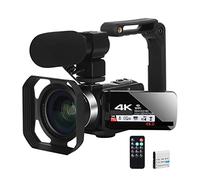 BAFEIYA Cámara de vídeo Vlogging Cámara Grabadora Cámara Digital Vlog 4K for grabación de Video Streaming Webcam Videocámara portátil for Exteriores 18X Grabadora de fotografía(No SD Card,Outfit)