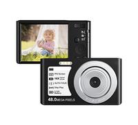 BAFEIYA Cámara de vídeo Vlogging Cámara Grabadora Cámaras de Fotos Digitales compactas Retro Vintage for fotografía 48MP 4K Vlog Videocámara Auto Focus Grabadora de Video portátil(64G SD Card,Nero)