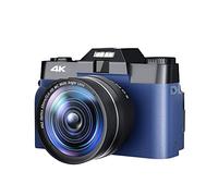 BAFEIYA Cámara de vídeo Vlogging Cámara Grabadora Flip Screen 48MP Digital Selfie Cámara Gran Angular 4K Vlog Videocámara 16X Zoom Principiante Fotografía Cámara NIÑOS Regalo(32G TF Card,CDR10-blue)