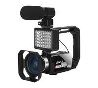 BAFEIYA Cámara de vídeo Vlogging Cámara Grabadora Full 4K Blog Video Recorder Streaming Videocámara Portátil al Aire Libre UHD 48MP Digital Vlog Cámaras for fotografía(64G SD Card,Set 3)