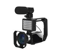 BAFEIYA Cámara de vídeo Vlogging Cámara Grabadora Full 4K UHD Cámara Digital Stream Camera 4K Vlog Videocámara 18X 48MP Grabadora de Video Digital Webcam Time Lapse(128G SD Card,Kit 1)