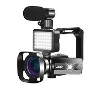 BAFEIYA Cámara de vídeo Vlogging Cámara Grabadora Videocámara de 56MP 4K Vlog videocámara for transmisión en Vivo Webcam visión Nocturna 16X Zoom fotografía grabadora Digital(No SD Card,Kit 1-01)