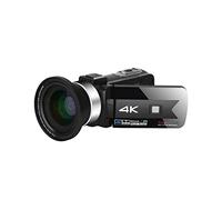 BAFEIYA Cámara de vídeo Vlogging Cámara Grabadora Videocámara de visión Nocturna 4K for grabación de vídeo al Aire Libre Vlog grabadora Digital IR cámaras fotográficas portátiles(128G SD Card,Set 4)