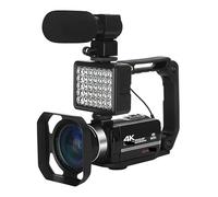 BAFEIYA Cámara de vídeo Vlogging Cámara Grabadora Videocámara Profesional 4K, cámara de vídeo Digital for Streaming, grabadora Vlog, estabilizador de cámara Web de lapso de Tiempo 18X(16G SD Card,5)