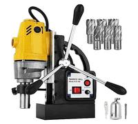 BAFEIYA Prensa de Taladro magnético 980W 1100W 1200W Máquina de Plataforma de perforación de Banco eléctrico for Estructura de Acero de ingeniería MD40 MB23 BRM35(MD40-6PCS)