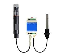 BAFEIYA Probador de Agua Digital, Detector de sonda electrodo pH y EC Tipo riel DIN, Sensor RS485 2 en 1, Monitor Aguas residuales industriales para Agua Potable Acuario Piscina Fuente