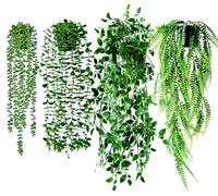 Bafenli 4 Piezas Plantas Artificiales Colgantes con Macetas, Falso Vides de Eucalipto, Helecho de Boston para Inicio Habitación Pared Estantería Cuarto de Baño Oficina Interior Exterior Decoración