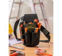 Baffect - Bolsa de Herramientas de Lona con cinturón de Nailon Ajustable, Resistente y Profesional, para electricistas, técnicos, Color Negro
