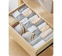 Baffect Separadores de cajones 4 unidades, de aparador, ampliables de 55 a 32,6 cm, divididos, varios organizadores para utensilios de cocina o para baño