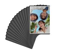 Bafiwu 15 marcos de fotos magnéticos para frigorífico, 2,5 x 3,5 pulgadas, reutilizables, marco de fotos magnético con borde negro, marco de fotos de PVC, pequeño para películas Instax Mini, color