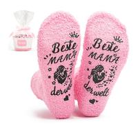 Bafiwu Best Mama der Welt Socken Geschenk, Muttertagsgeschenk für Mama Oma,lustige Socken Geschenke für Frauen,Weihnachten Valentinstag Muttertag Vatertag geschenk für Mama Oma 36-42, Rosa., 38-44