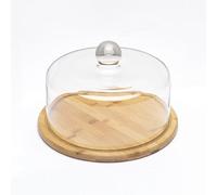 Bafnsiji 28cm, Soporte de Vidrio para Pasteles con Tapa, Soporte para Pasteles con Tapa de cúpula, Plato de Pastel con cúpula, Plato para Servir Cake Saver, para Cocina, Exhibición de Pasteles