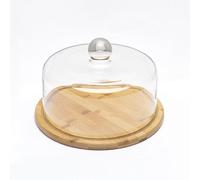 Bafnsiji 28cm, Soporte de Vidrio para Pasteles con Tapa, Soporte para Pasteles con Tapa de cúpula, Plato de Pastel con cúpula, Plato para Servir Cake Saver, para Cocina, Exhibición de Pasteles